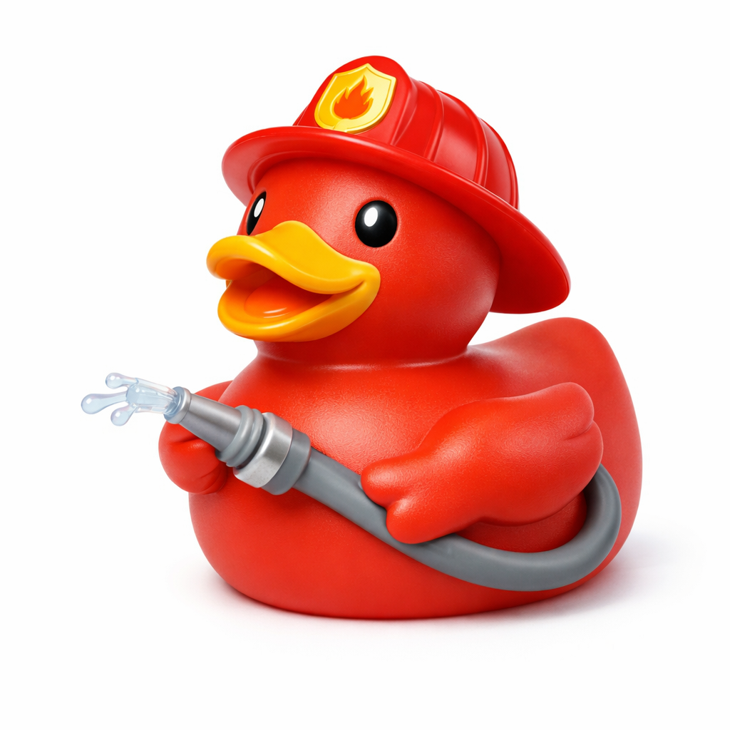 Red Firefighter Duck